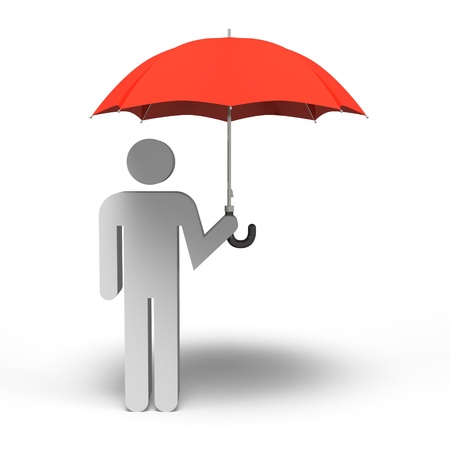 human who has umbrellaの写真素材