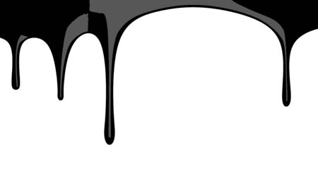 Black liquid on white backgroundの写真素材