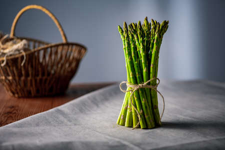 Bunch of fresh green asparagus.
Delicious green asparagus image.の写真素材