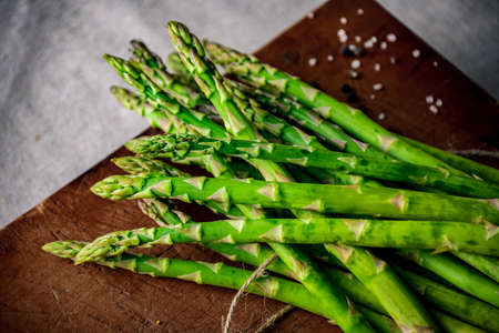Bunch of fresh green asparagus.
Delicious green asparagus image.の写真素材