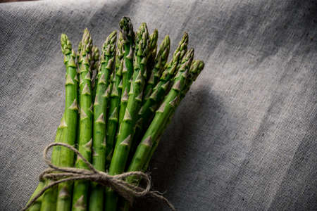 Bunch of fresh green asparagus.
Delicious green asparagus image.の写真素材