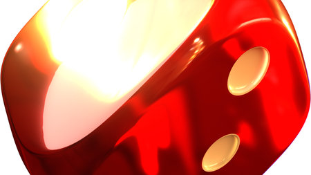 Shiny red dice.
3DCG dice illustration.の写真素材