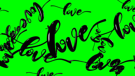 Text Loves in black. 3DCG abstract illustration.の写真素材