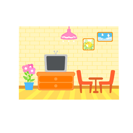 Living room backgroundのイラスト素材