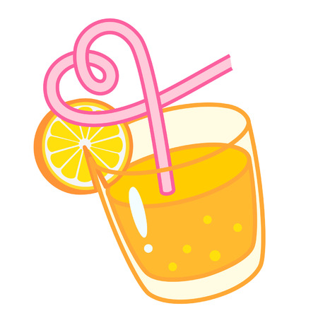 Cartoon orange juiceのイラスト素材