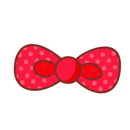 Cartoon red ribbonのイラスト素材