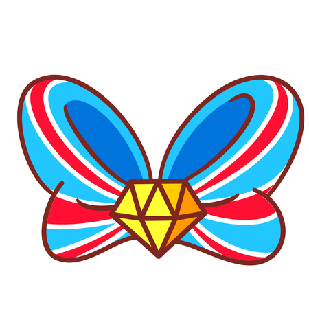 Cartoon stripes ribbonのイラスト素材