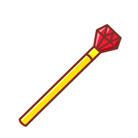 Cartoon diamond scepterのイラスト素材