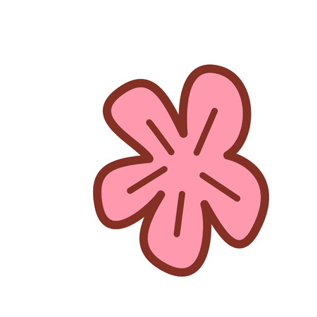 Cartoon cute flowerのイラスト素材