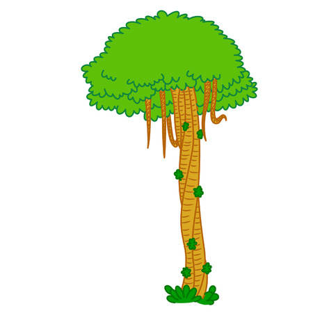 Cartoon big treeのイラスト素材