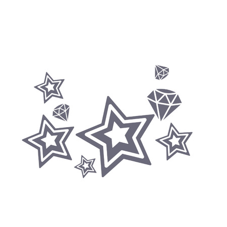 Stars and diamondsのイラスト素材
