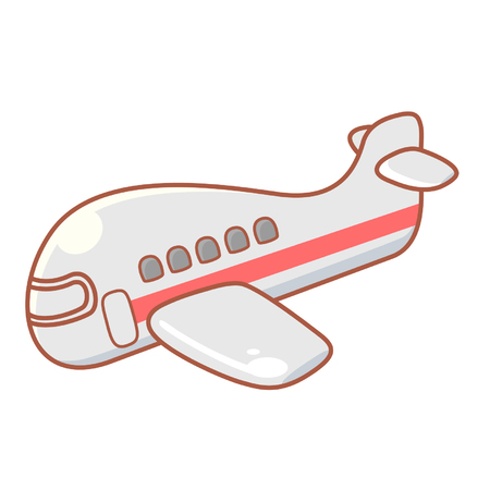 Cartoon airplaneのイラスト素材