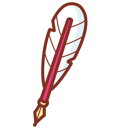 Cartoon quill penのイラスト素材
