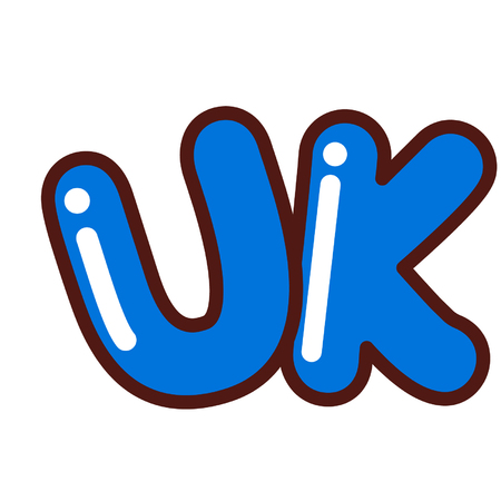 UK text in cute fontのイラスト素材