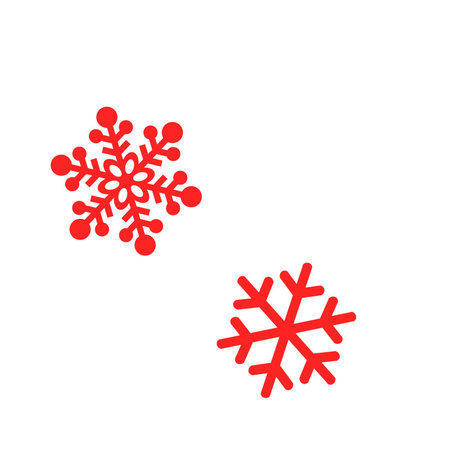 Red snowflakesのイラスト素材