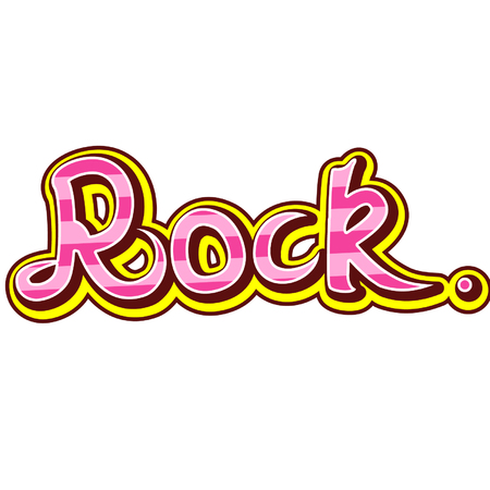 Rock glossy textのイラスト素材