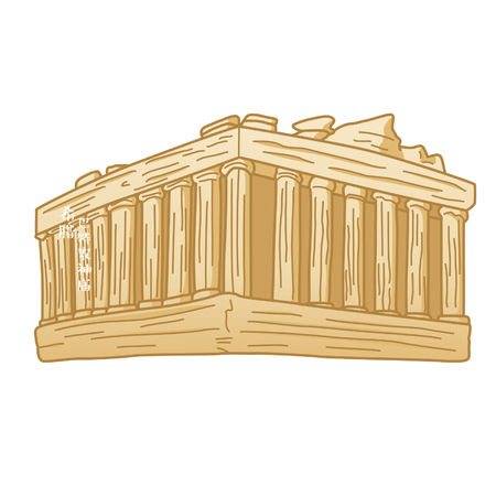 Cartoon Parthenonのイラスト素材