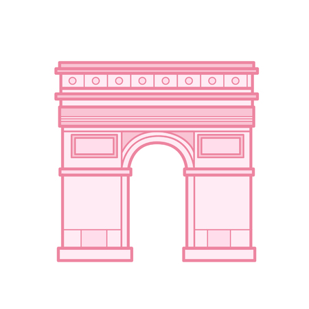 Cartoon Arc de Triompheのイラスト素材