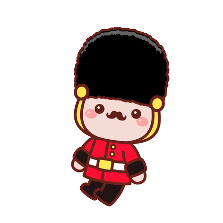 Cute cartoon royal guardのイラスト素材
