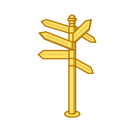 Cartoon directional signpostのイラスト素材