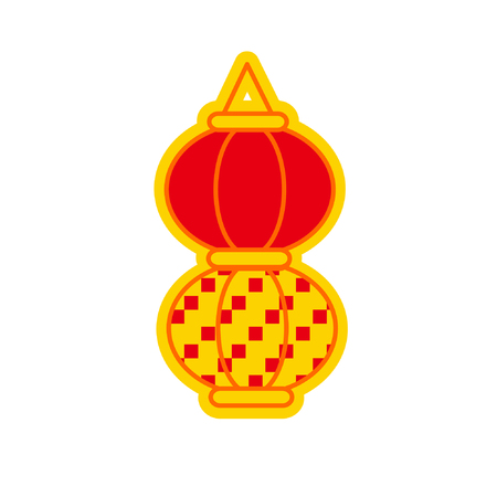 Cartoon oriental lanternsのイラスト素材