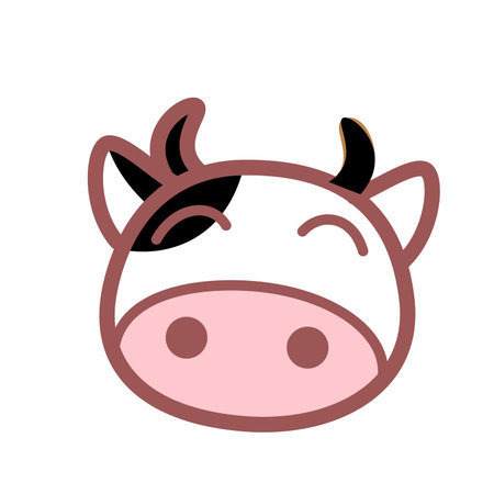 Cartoon dairy cowのイラスト素材