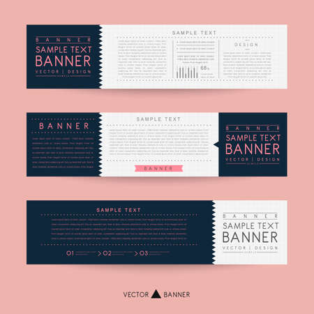 Modern banner template design layout over white and blue background.のイラスト素材