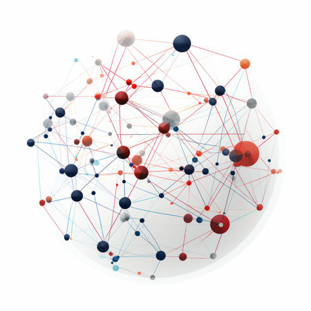 Molecule structure with connected lines and dots. vector illustration.の素材