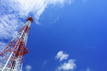 Phone towers are located in rural Thailand