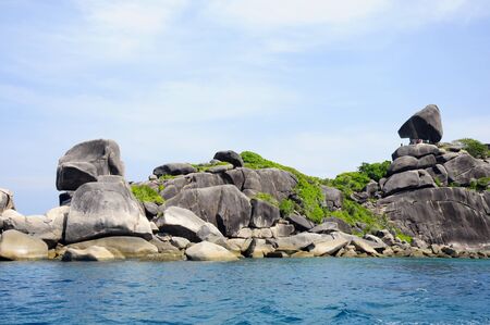 SIMILAN ISLANDS, PHANG NGA, THAILAND - DEC 31, 2009 Rock like a sail, Similan Islands in Takua Pa, Phang Nga, attractions in Thailand.のeditorial素材