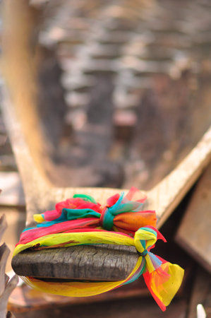 The three-color fabric was tied to the prow, Is a belief in Thailand about guardian goddess of...