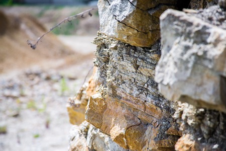 Limestone mini cement mining slate shale Quarryの写真素材