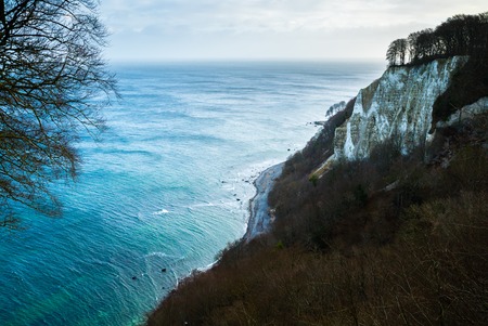 Koenigsstuhl on german islang of Ruegen, baltic sea coastの写真素材