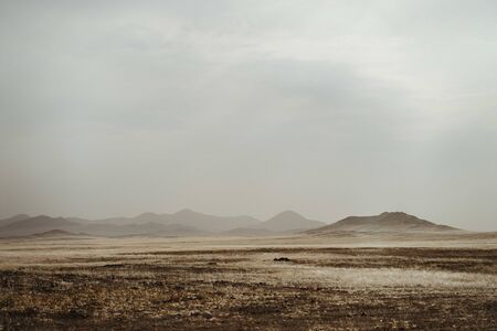 beautiful colorful landscape scenery at the Valley near Garub in Namibia, Africa. a tourist destination that could be a backdrop for wild western moviesの写真素材