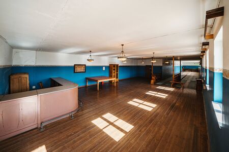 antique old Bowling lane or skittle alleyの写真素材