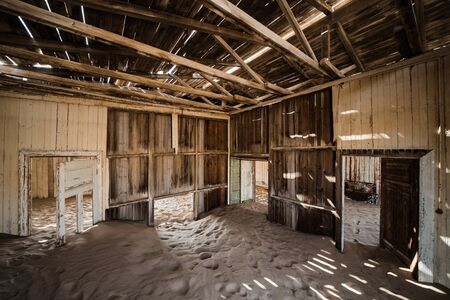 Old abandoned industrial building. Legacy of the main hall in foundry factoryの写真素材