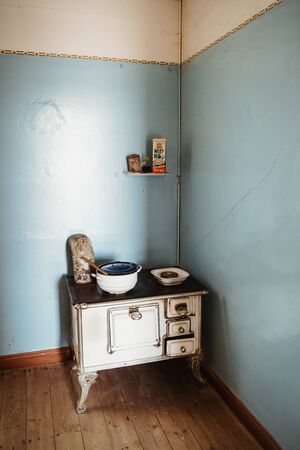 historic cooking place at an colonial villa museumの写真素材