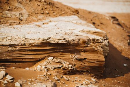 dried out desert area and sand structureの写真素材