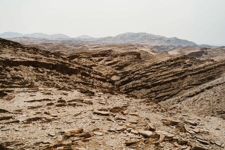 Moon Landscape in the Swakop River Valley in Namibia, are of Namib-Naukluft National Park and Ruimteの写真素材