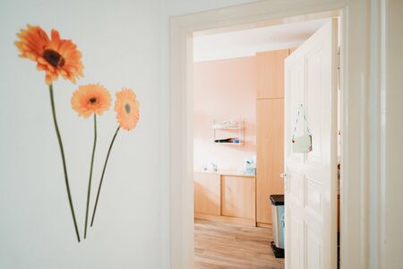 entrance to room for intensive care in private appartmentの写真素材