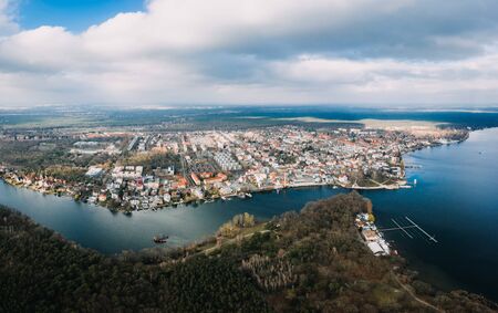 aerial photo of Friedrichshagen in Berlin Germanyの写真素材