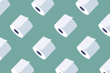 illustration of set of white toilet paper rollの写真素材