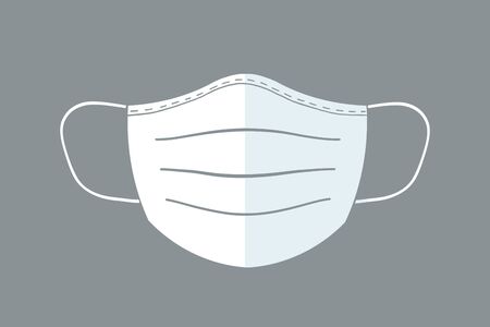 illustration of mouth protection face mask monochromeの写真素材