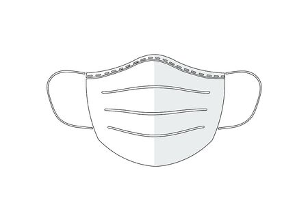 Protective face mouth mask on white backgroundの写真素材