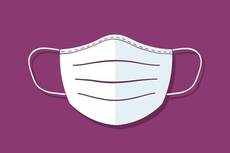 illustration of mouth protection face mask monochromeの写真素材