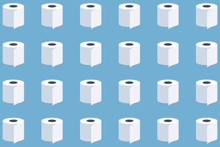 illustration of set of white toilet paper rollの写真素材