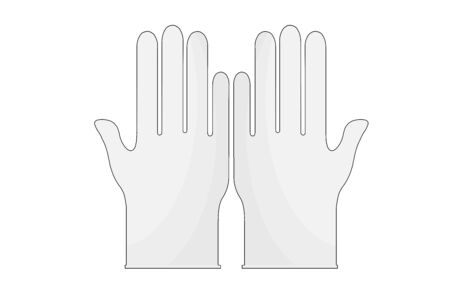 Sterile white Glove In Hand Before Surgical Procedureの写真素材