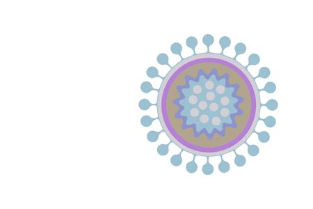 Virus or bacteria isolated on white backgroundの写真素材