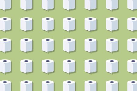 illustration of set of white toilet paper rollの写真素材