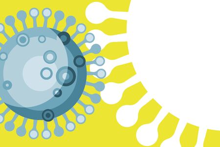 Microscopic view of a infectious virus. Medical 2D illustrationの写真素材